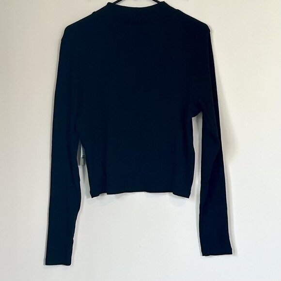 NWT BP by Nordstrom Black Mock Neck Long Sleeve Top - Size: 2X - Picture 7 of 9